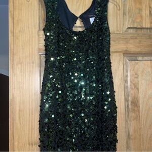 b darlin green sequins dress